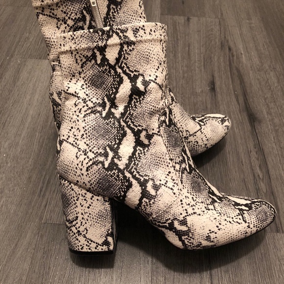 SOLD Madden Girl Snakeskin Booties - Picture 2 of 16